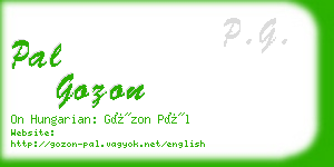 pal gozon business card